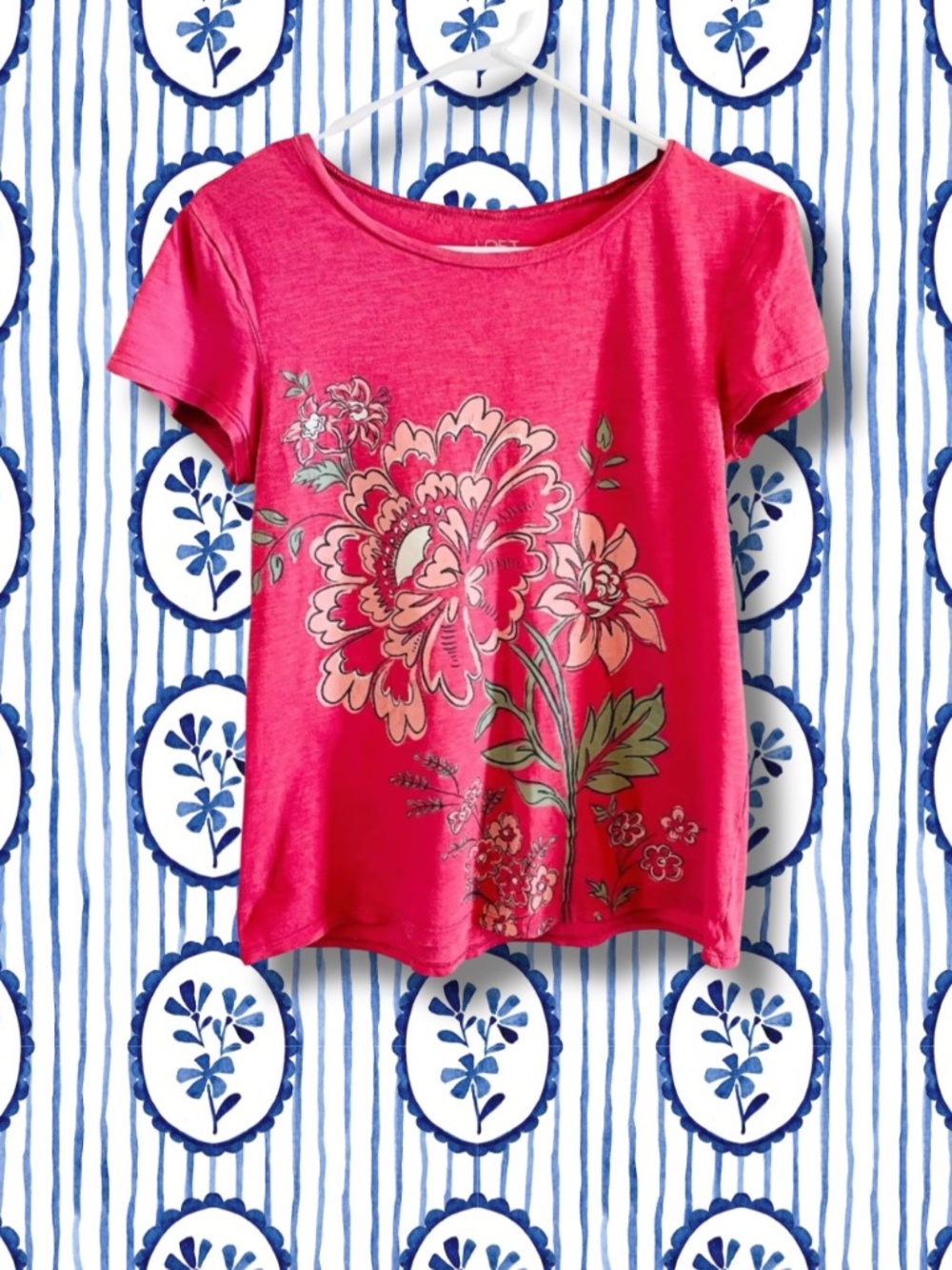 LOFT outlet Women's Screen-printed Coral Pink t-shirt, XS